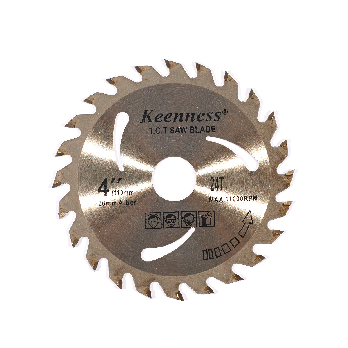 ใบเลื่อยวงเดือนคาร์ไบด์ตัดไม้ 4" X 24T KEENNESS รุ่น 8010 ราคา ฿57.6