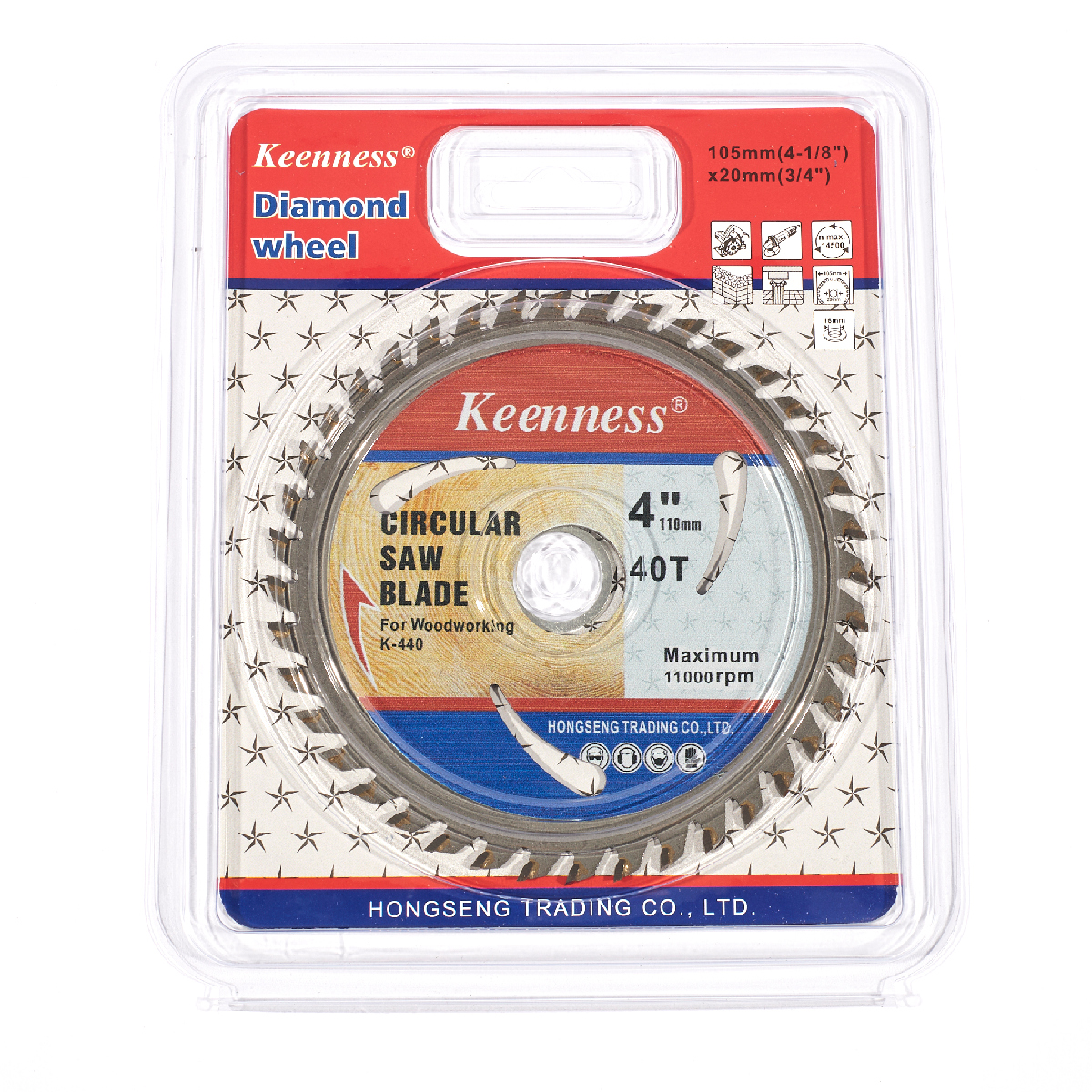 ใบเลื่อยวงเดือนคาร์ไบด์ตัดไม้ 4" X 40T KEENNESS รุ่น 8030 รูปที่ 4