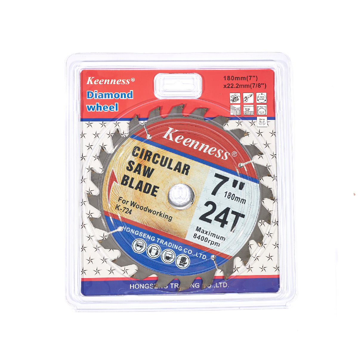 ใบเลื่อยวงเดือนคาร์ไบด์ตัดไม้ 7" X 24T KEENNESS รุ่น 8040 รูปที่ 4