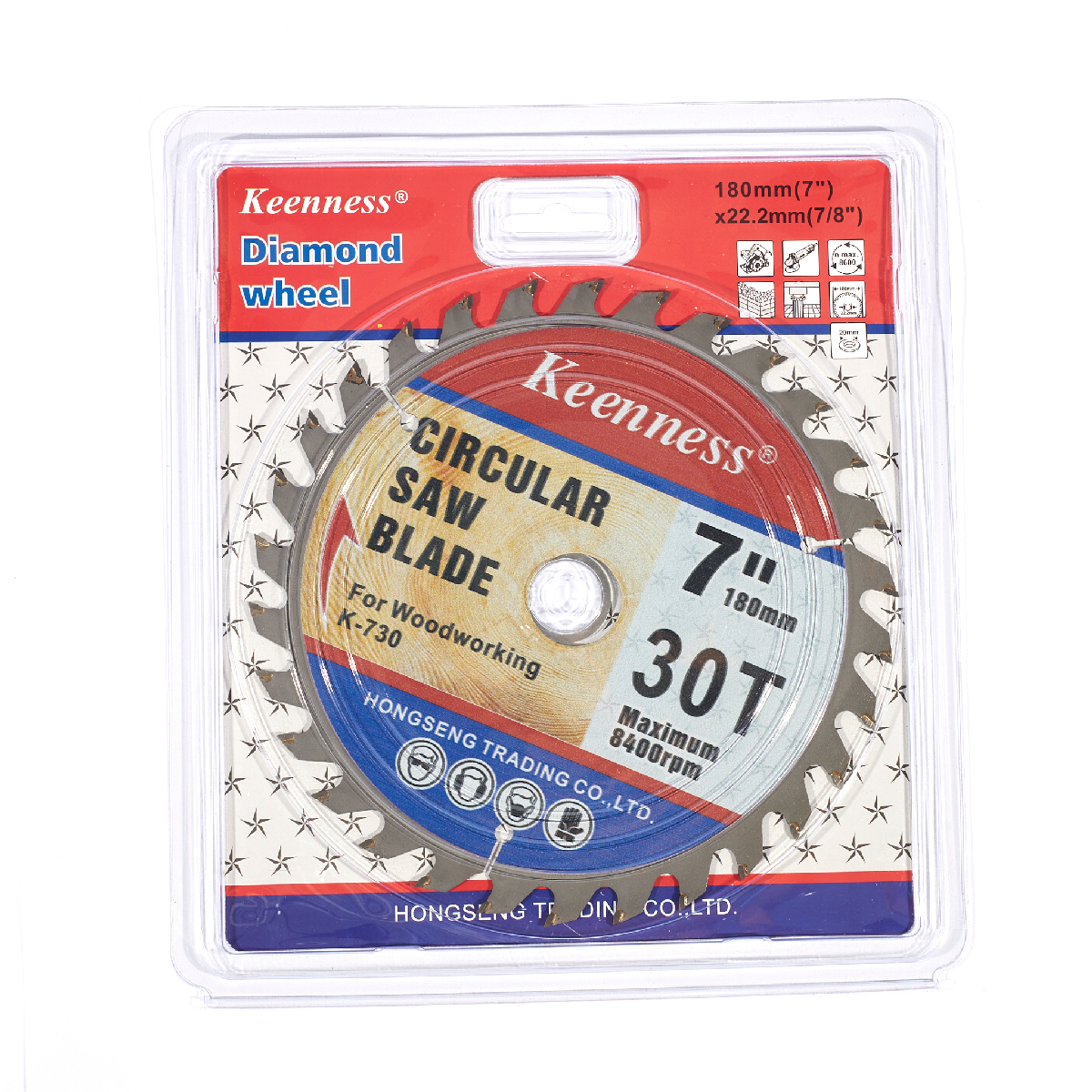 ใบเลื่อยวงเดือนคาร์ไบด์ตัดไม้ 7" X 30T KEENNESS รุ่น 8050 รูปที่ 4
