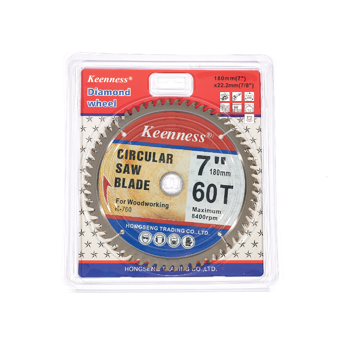 ใบเลื่อยวงเดือนคาร์ไบด์ตัดไม้ 7" X 60T KEENNESS รุ่น 8070 รูปที่ 4