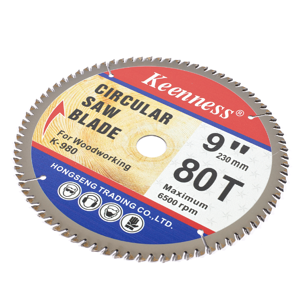 ใบเลื่อยวงเดือนคาร์ไบด์ตัดไม้ 9" X 80T KEENNESS รุ่น 8100 รูปที่ 2