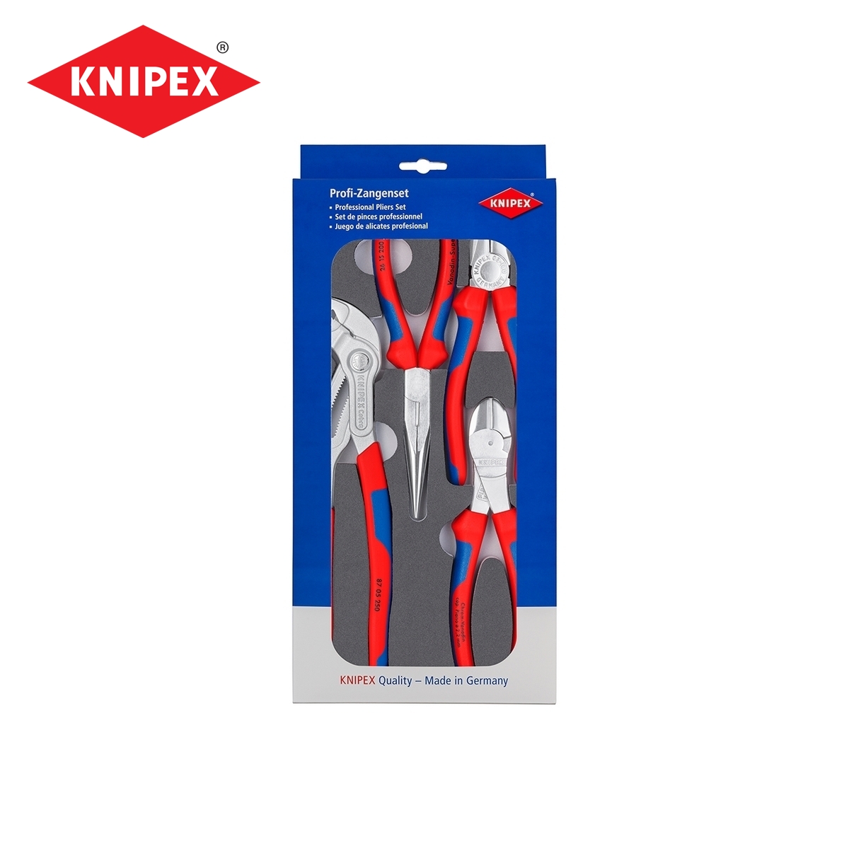 ชุดคีมในถาดโฟม 4 ชิ้น (V17) KNIPEX รุ่น 002001V17 ราคา ฿6,471.84