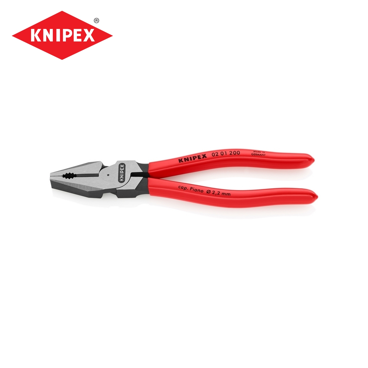 คีมอเนกประสงค์แรงสูงเคลือบดำ ด้ามพลาสติก KNIPEX รุ่น 0201200 ราคา ฿942.84