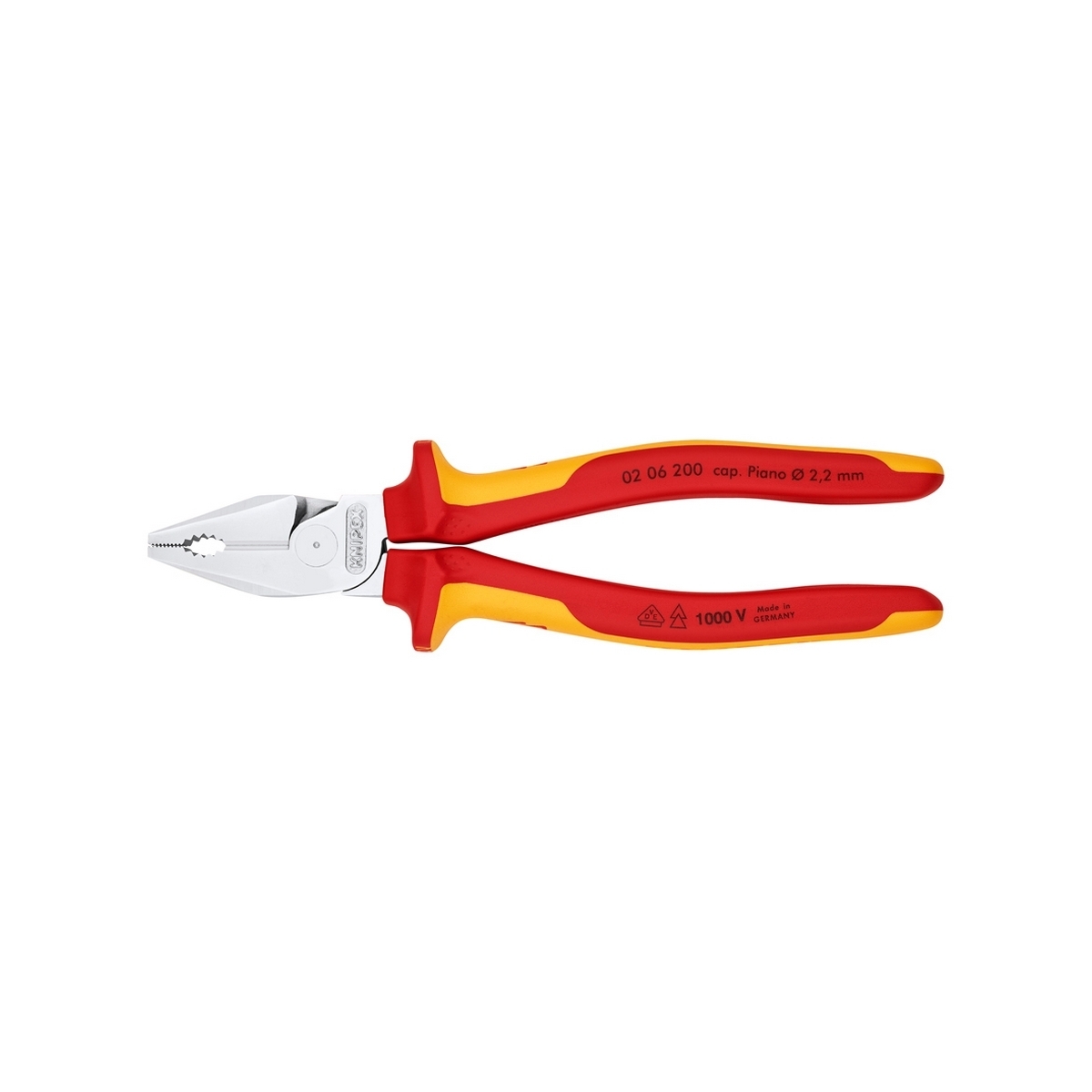 คีมอเนกประสงค์แรงสูงเคลือบโครม VDE 200 มม. KNIPEX รุ่น 0206200 รูปที่ 3