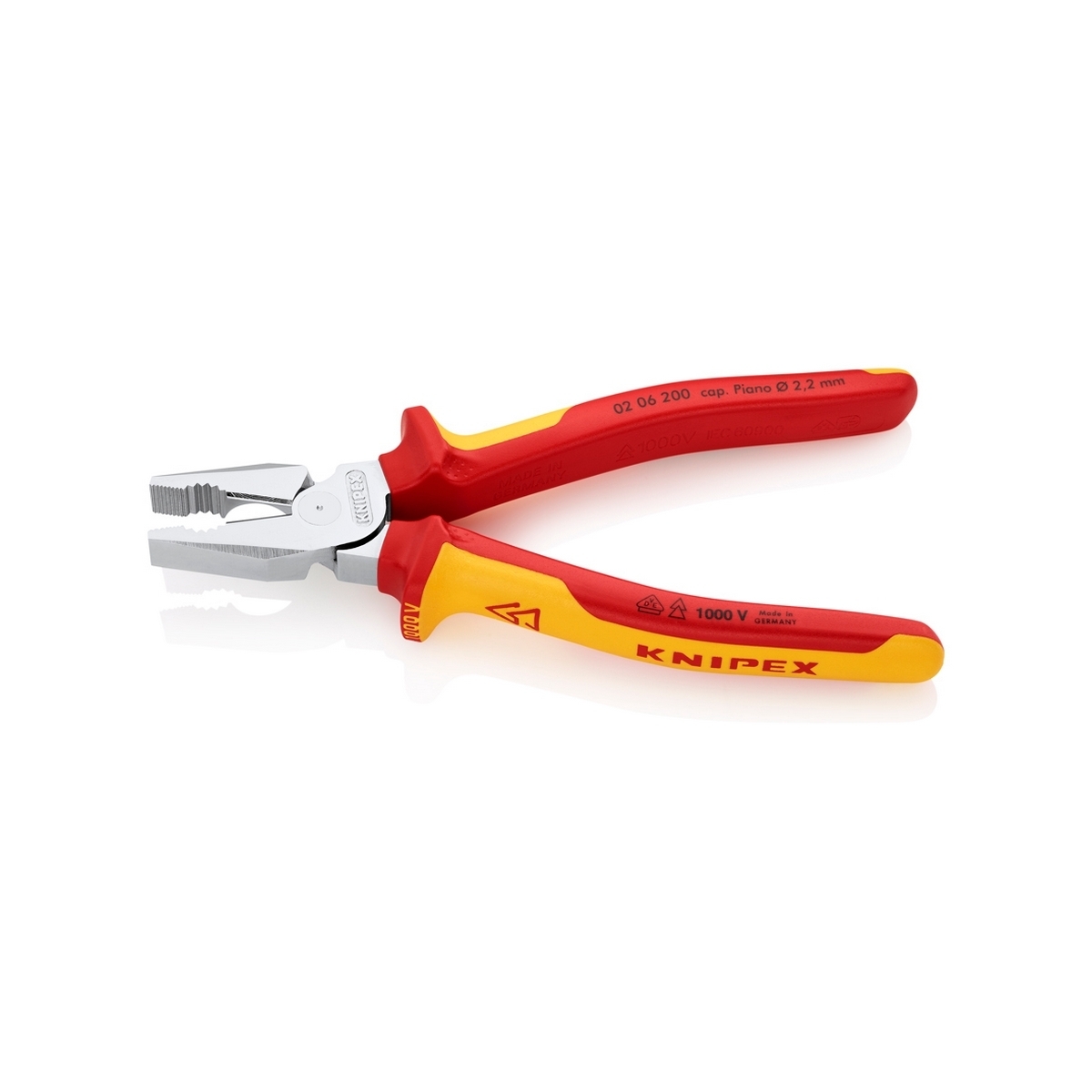 คีมอเนกประสงค์แรงสูงเคลือบโครม VDE 200 มม. KNIPEX รุ่น 0206200 รูปที่ 2