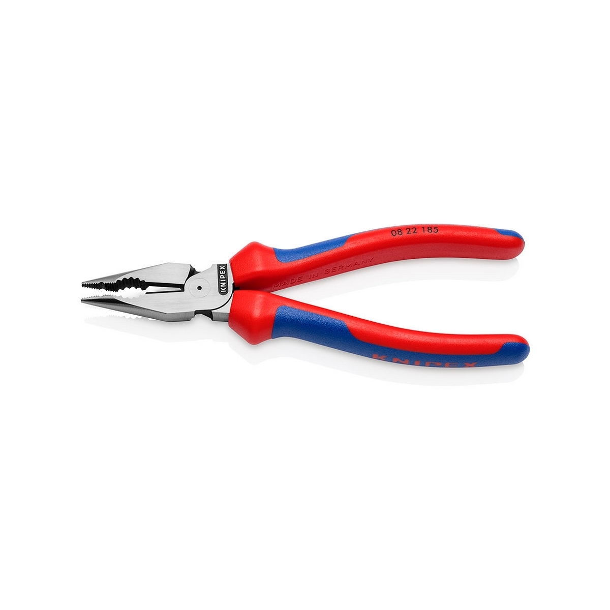 คีมรวมปากแหลม เคลือบดำ ด้ามหนา 185 มม. KNIPEX รุ่น 0822185 รูปที่ 2