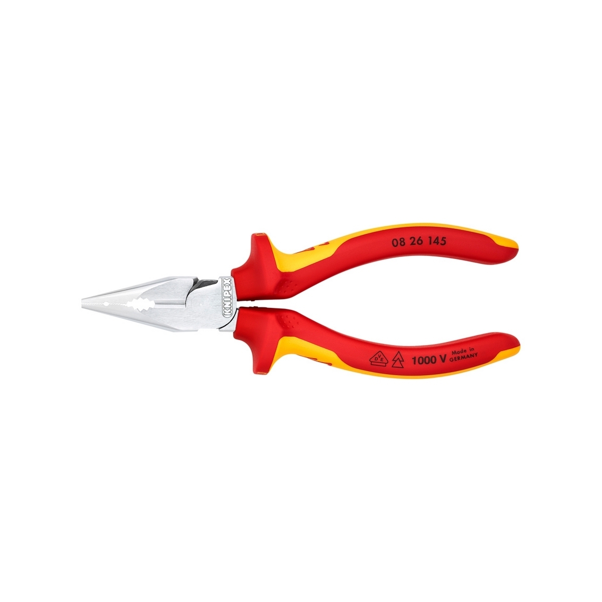 คีมรวมปากแหลม เคลือบโครม ด้าม VDE 145 มม. KNIPEX รุ่น 0826145 รูปที่ 3