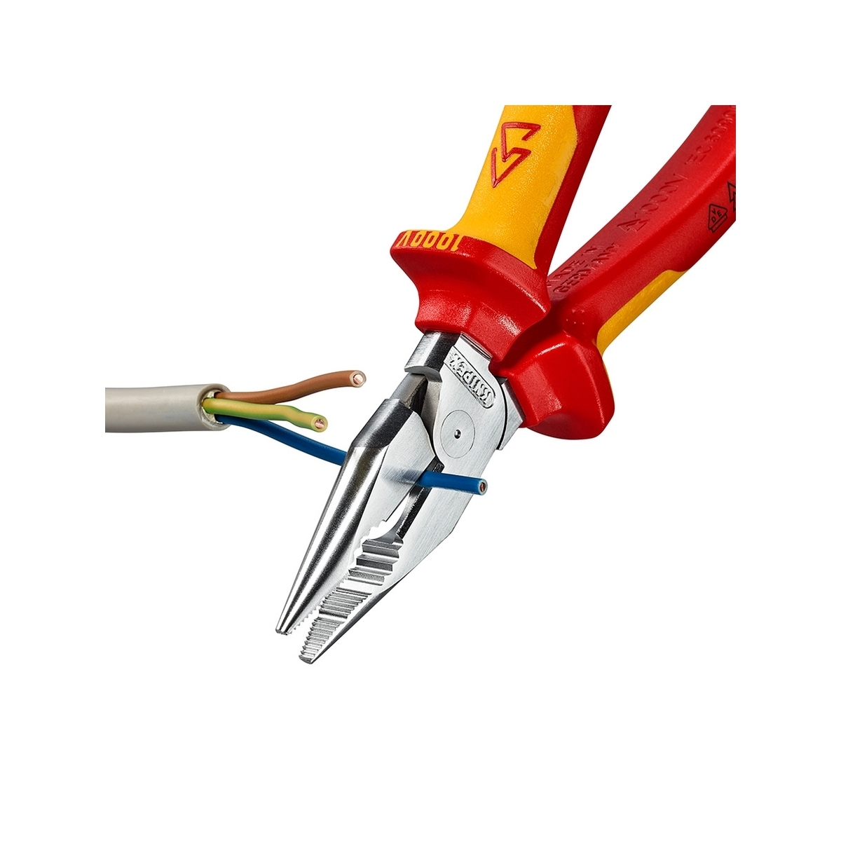 คีมรวมปากแหลม เคลือบโครม ด้าม VDE 185 มม. KNIPEX รุ่น 0826185 รูปที่ 5