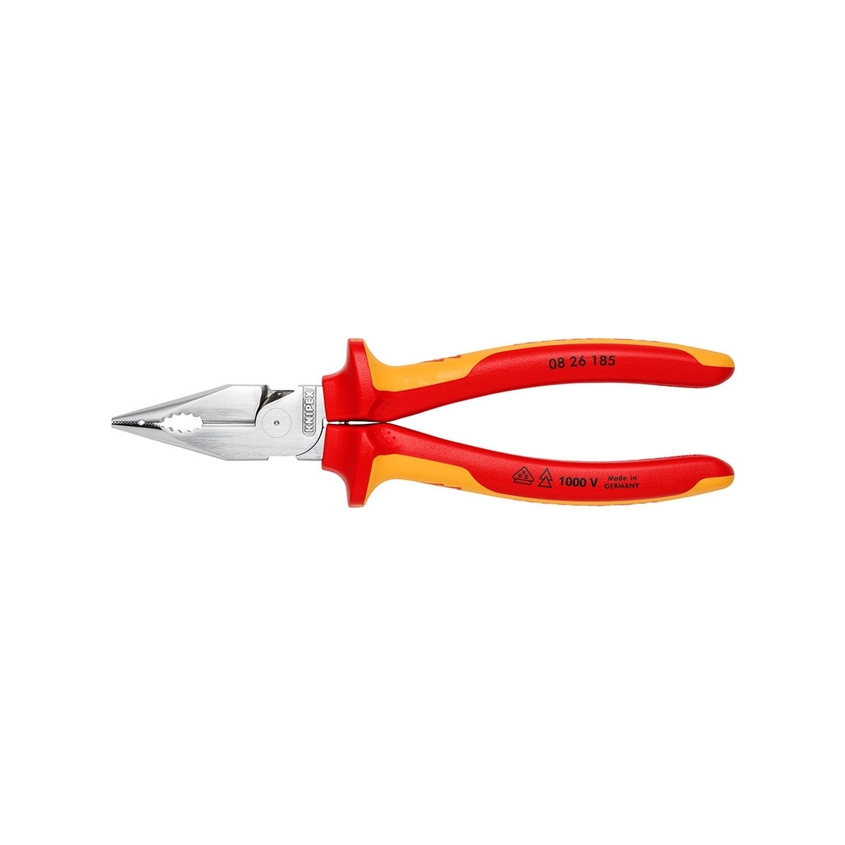 คีมรวมปากแหลม เคลือบโครม ด้าม VDE 185 มม. KNIPEX รุ่น 0826185 รูปที่ 3