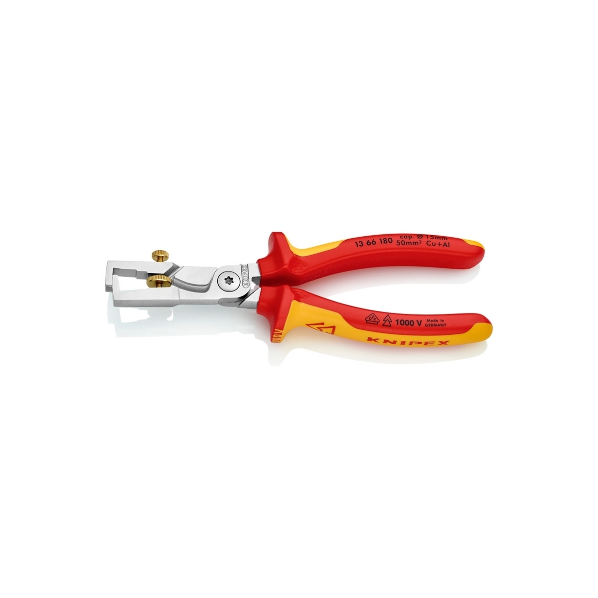 คีมปอก/ตัดสายไฟ STRIX ด้าม VDE KNIPEX รุ่น 1366180 รูปที่ 3