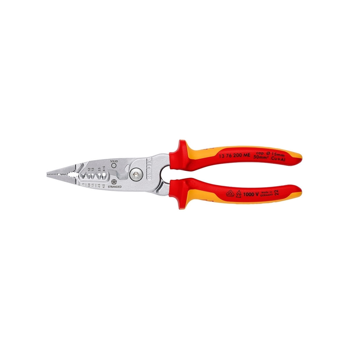 คีมปากรวมงานไฟฟ้า WIRESTRIPPER METRIC KNIPEX รุ่น 1376200ME รูปที่ 3