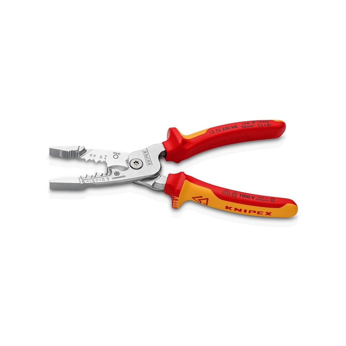 คีมปากรวมงานไฟฟ้า WIRESTRIPPER METRIC KNIPEX รุ่น 1376200ME รูปที่ 2