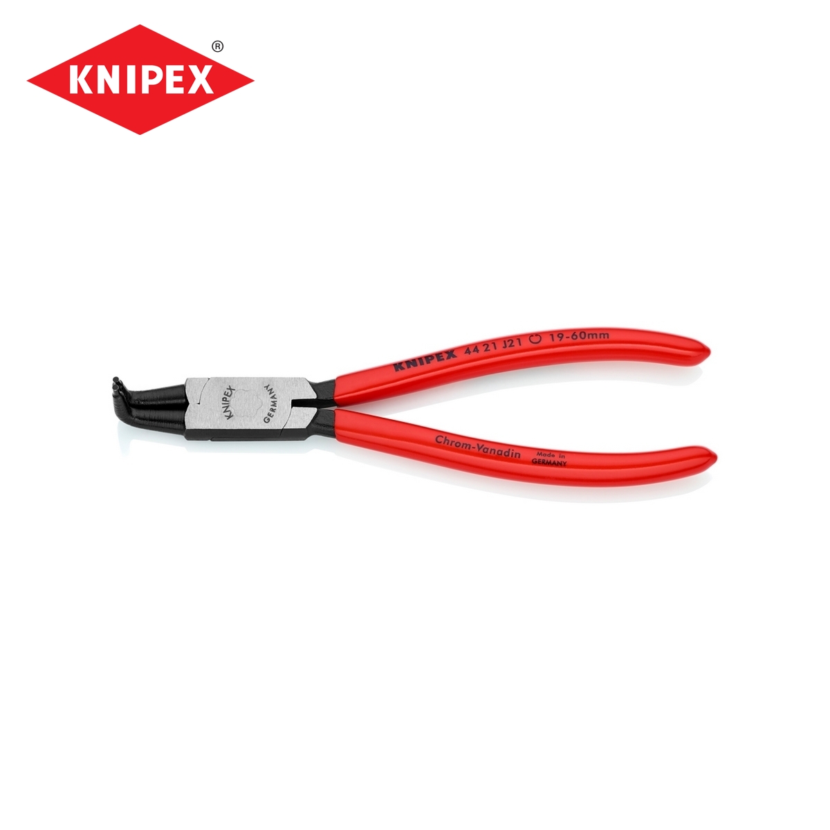 คีมหนีบแหวนปากงอ KNIPEX รุ่น 4421J21 ราคา ฿720.8