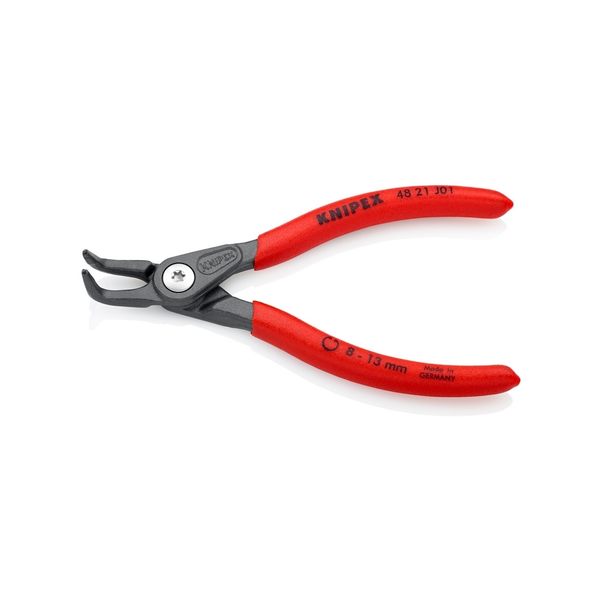 คีมหุบแหวน PREC. 5"/130 มม. ปากงอ ปลาย0.9 มม. KNIPEX รุ่น 4821J01 รูปที่ 2