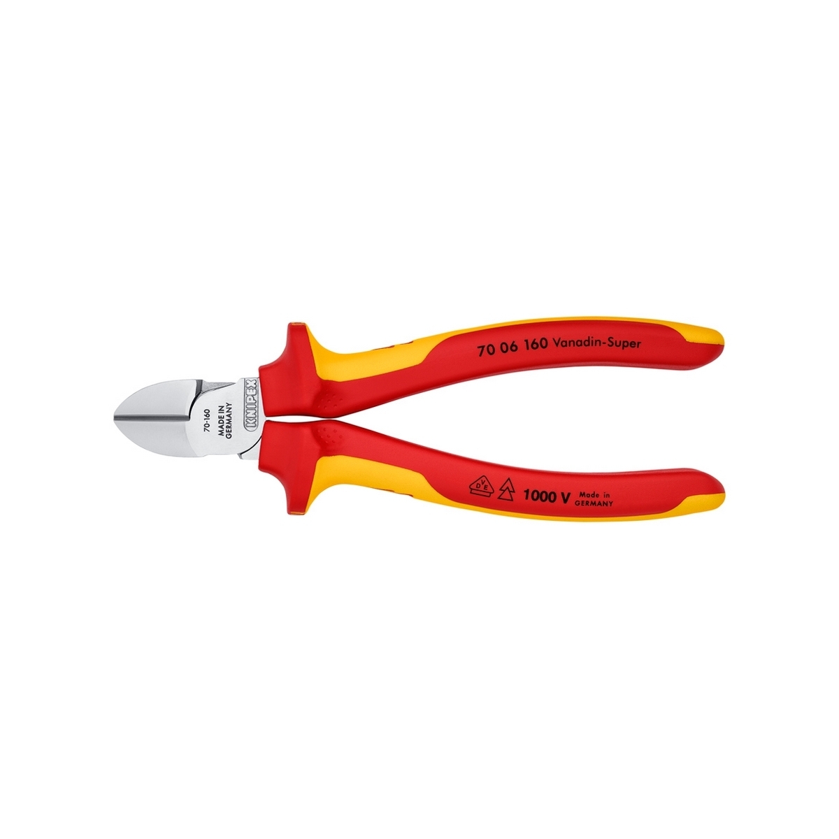 คีมตัดปากเฉียงเคลือบโครม ด้าม VDE 160 มม. KNIPEX รุ่น 7006160 รูปที่ 3