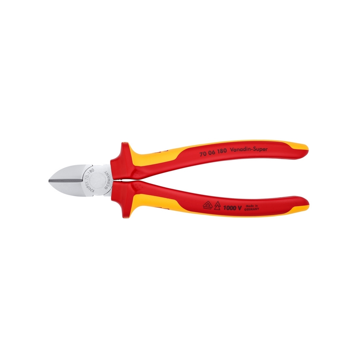 คีมตัดปากเฉียงเคลือบโครม ด้าม VDE 180 มม. KNIPEX รุ่น 7006180 รูปที่ 3