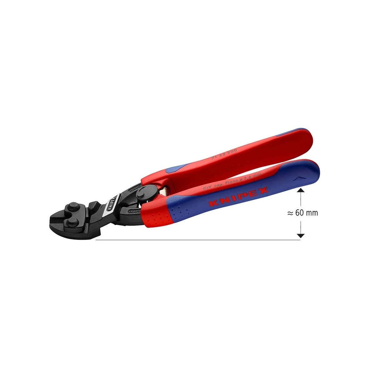 คีมตัดสลัก COBOLT มุม 20° 200 มม. KNIPEX รุ่น 7122200 รูปที่ 4