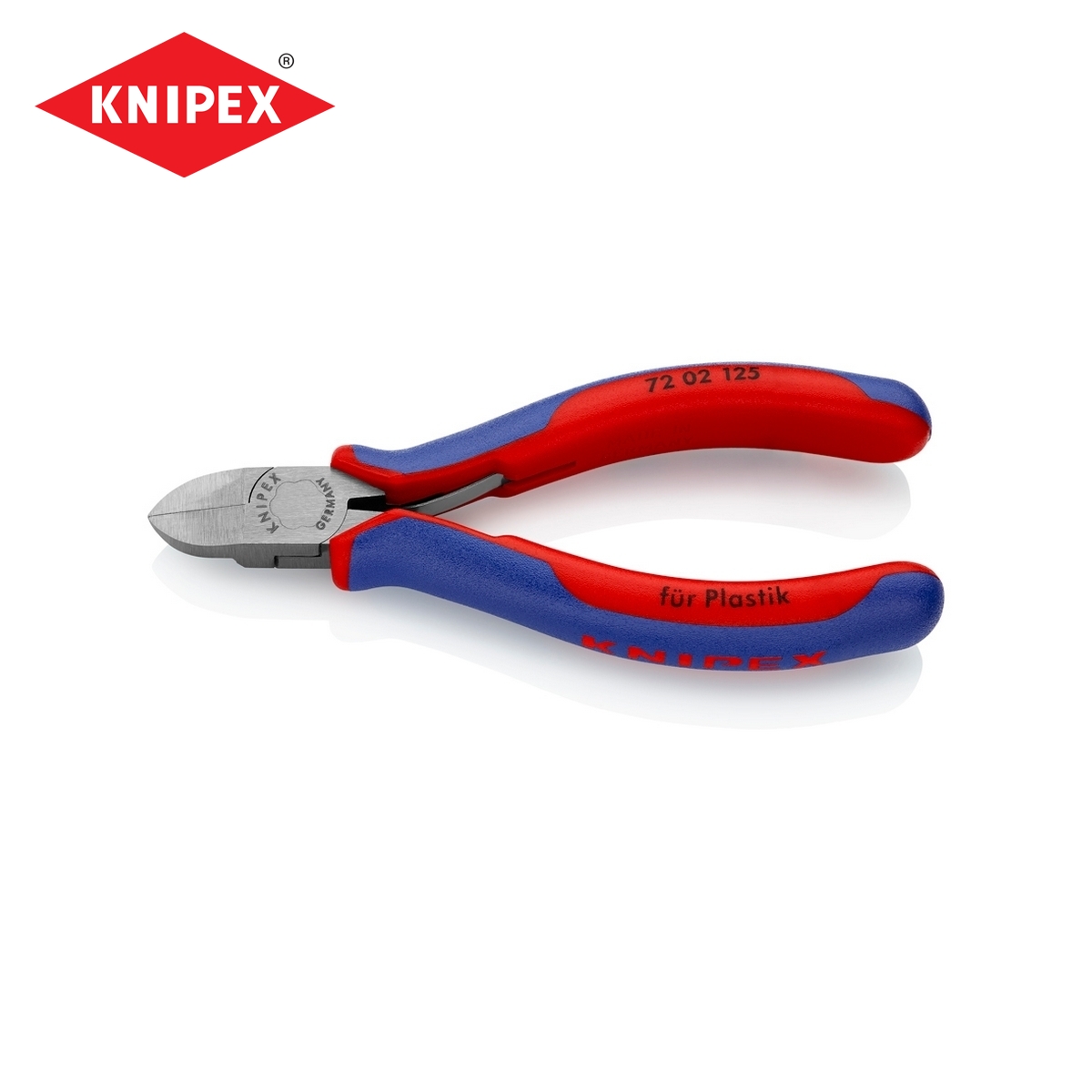 คีมตัดปากเฉียงขนาดเล็กสำหรับพลาสติก KNIPEX รุ่น 7202125 ราคา ฿1,187.28