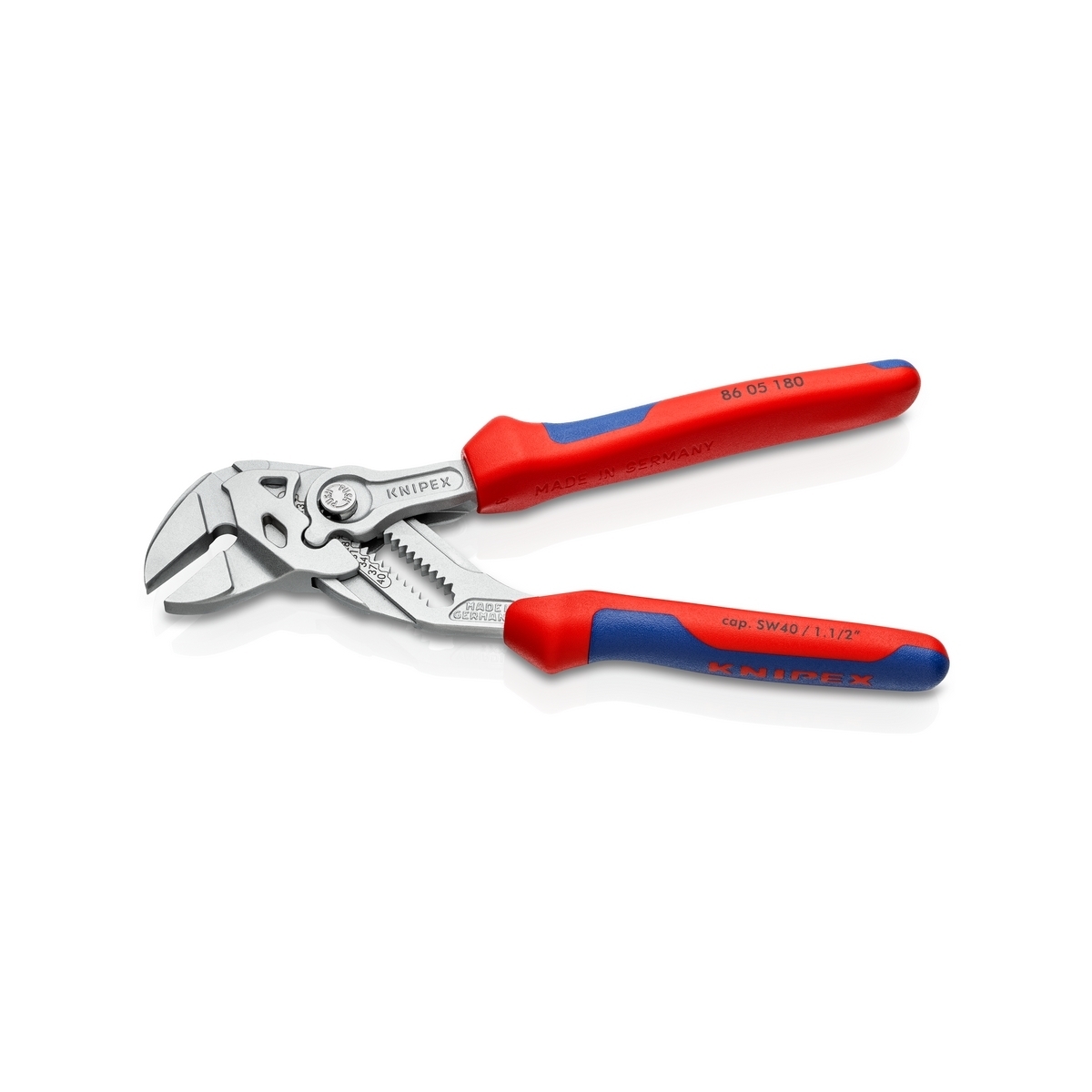 ประแจคีมท่อเหลี่ยมเคลือบโครมด้ามหนา180 มม. KNIPEX รุ่น 8605180 รูปที่ 2