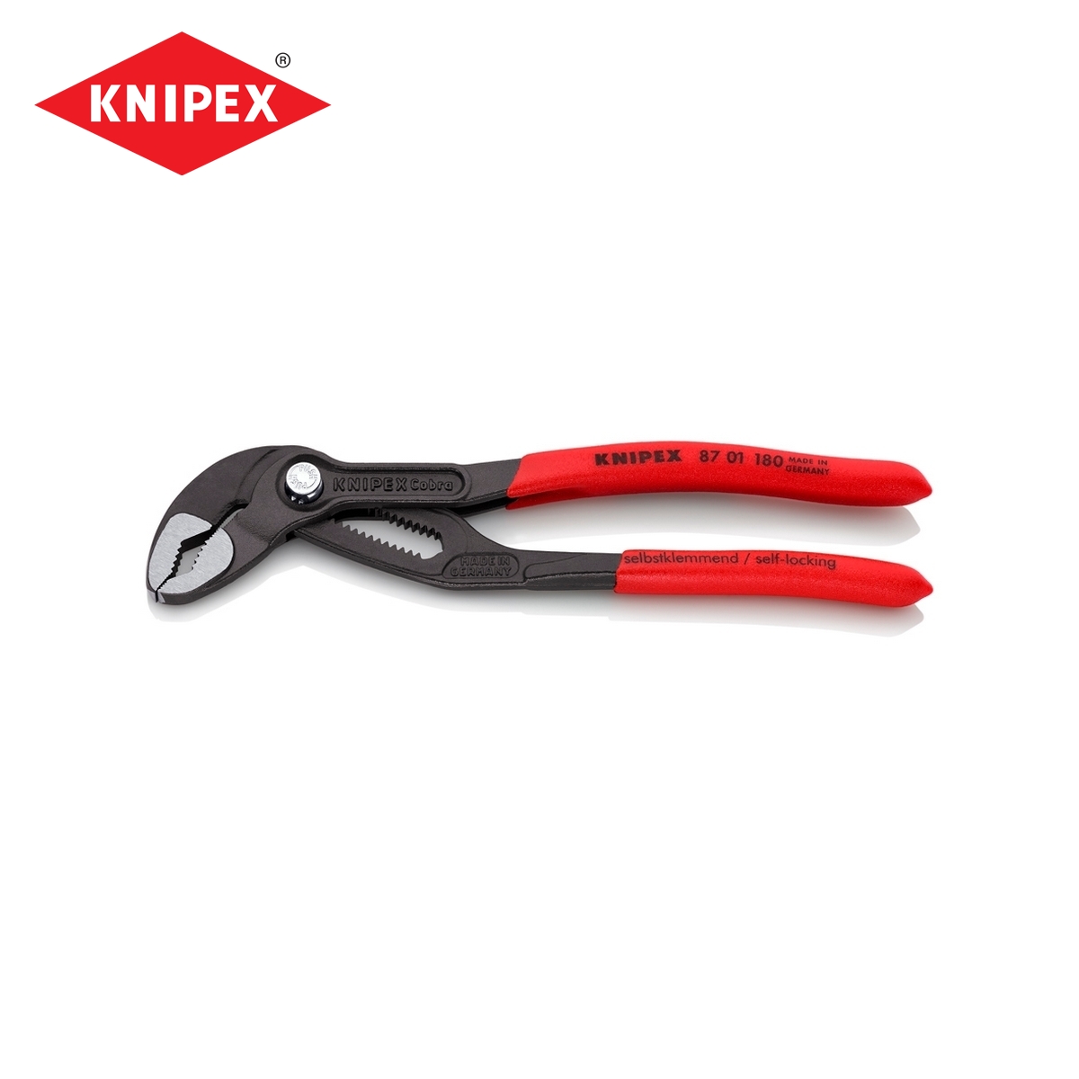 คีมคอม้า COBRA ด้ามพลาสติก 180 มม. KNIPEX รุ่น 8701180 ราคา ฿1,175.64