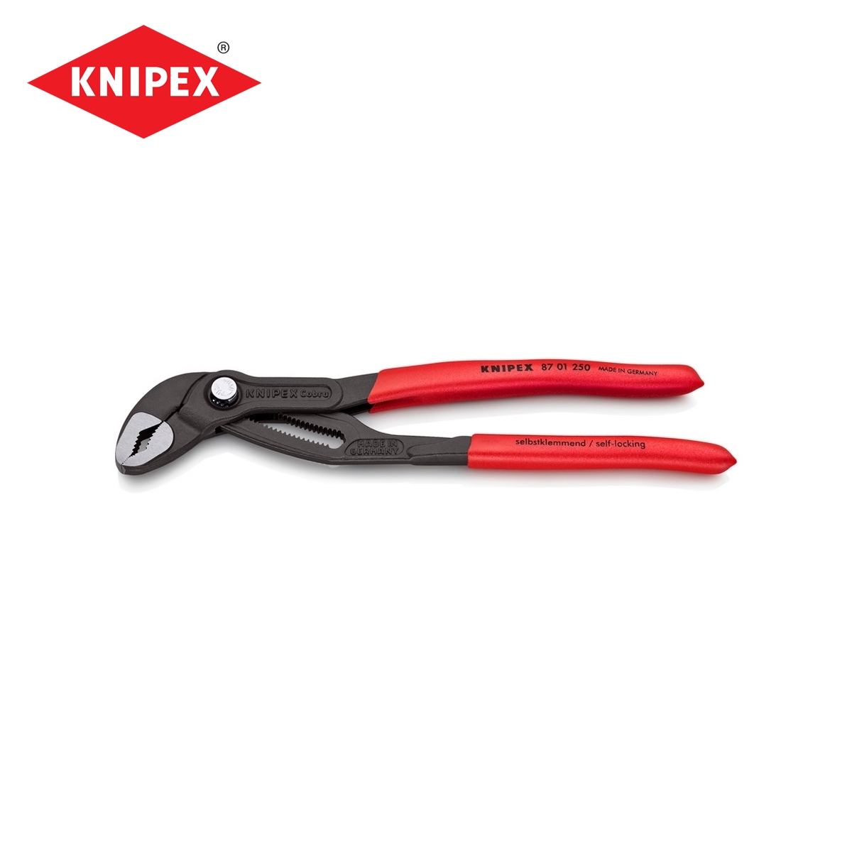 คีมคอม้า COBRA ด้ามพลาสติก 250 มม. KNIPEX รุ่น 8701250 ราคา ฿1,245.48