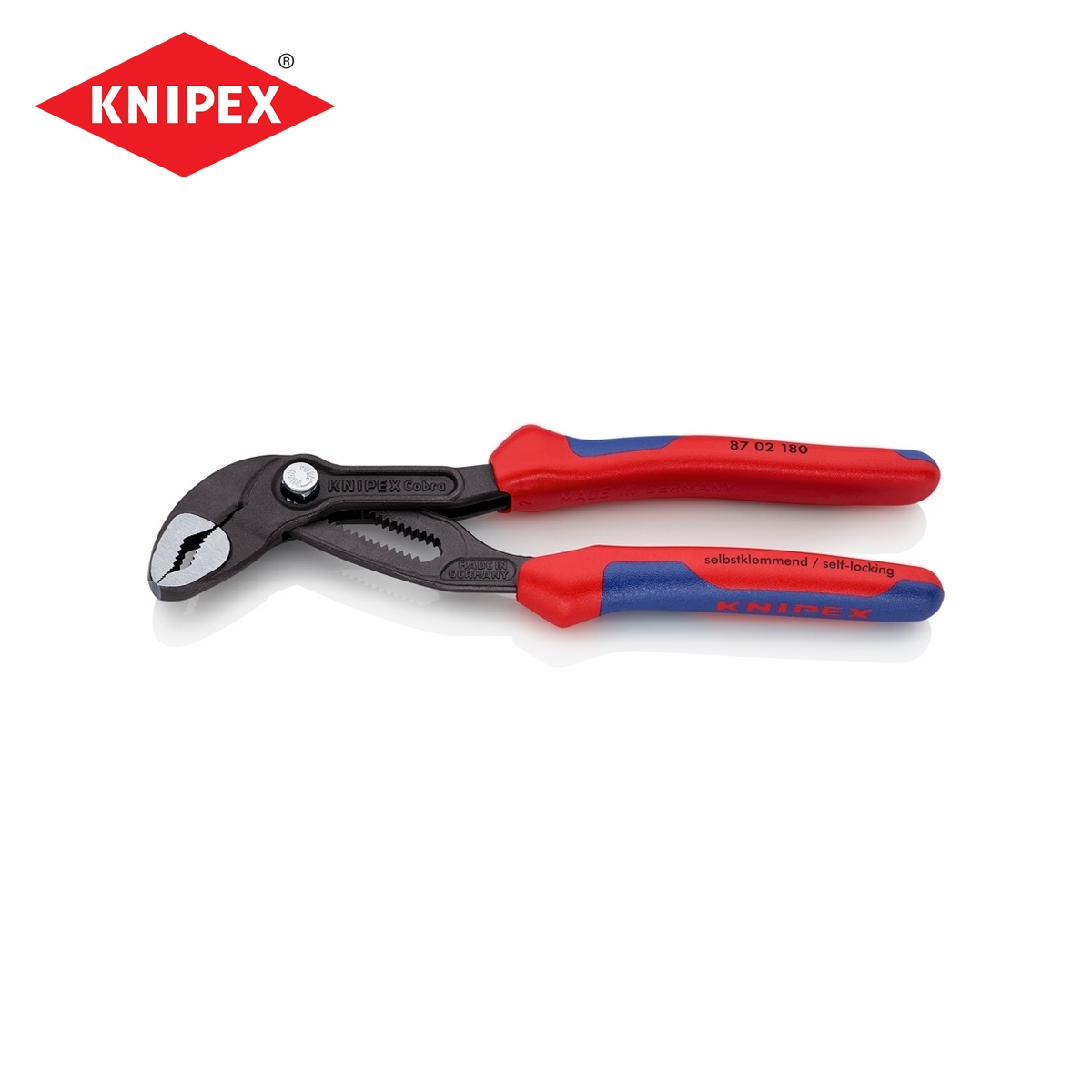 คีมคอม้า COBRA ด้ามหนา 180 มม. KNIPEX รุ่น 8702180 ราคา ฿1,315.32