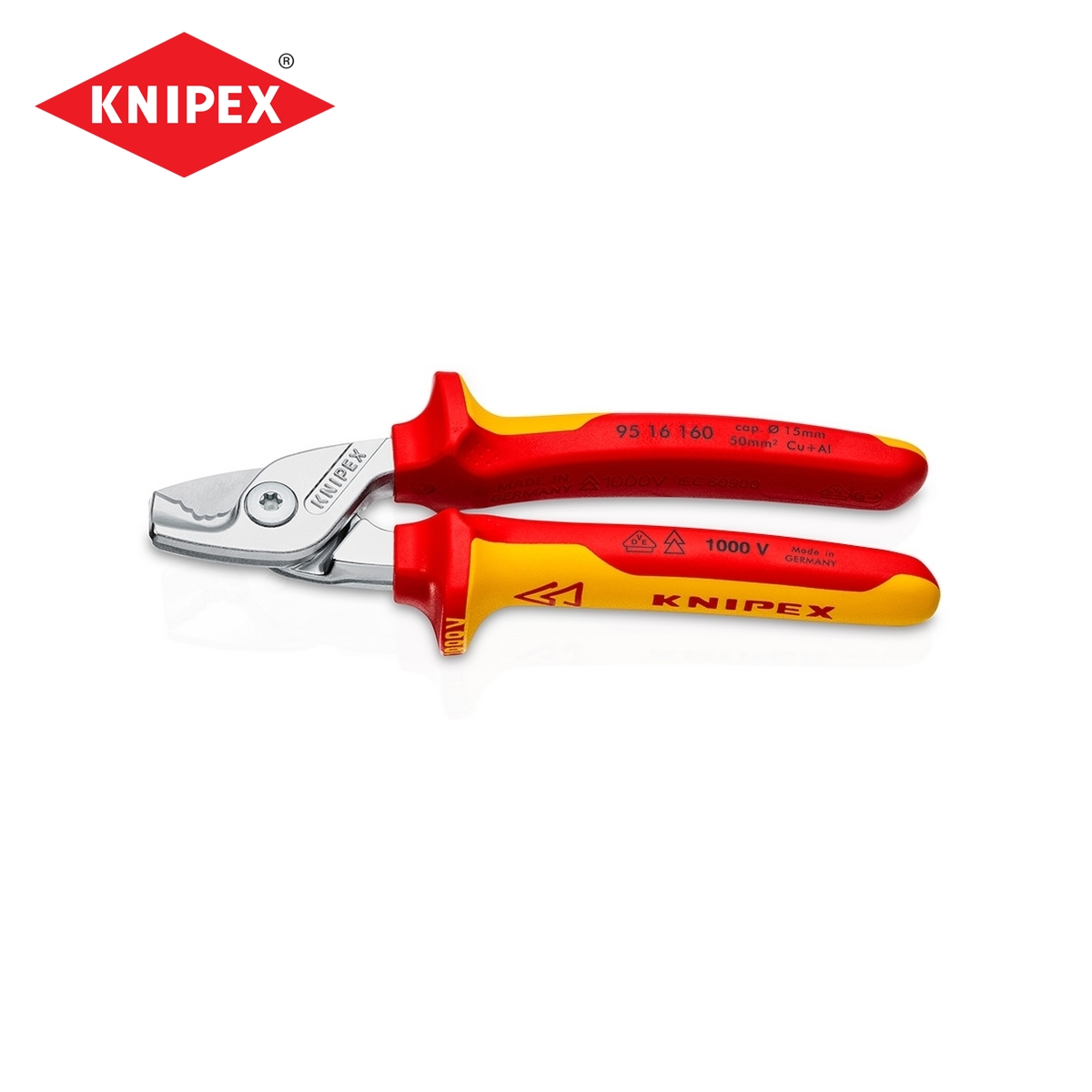 กรรไกรตัดสายไฟ STEPCUT KNIPEX รุ่น 9516160 ราคา ฿2,176.68