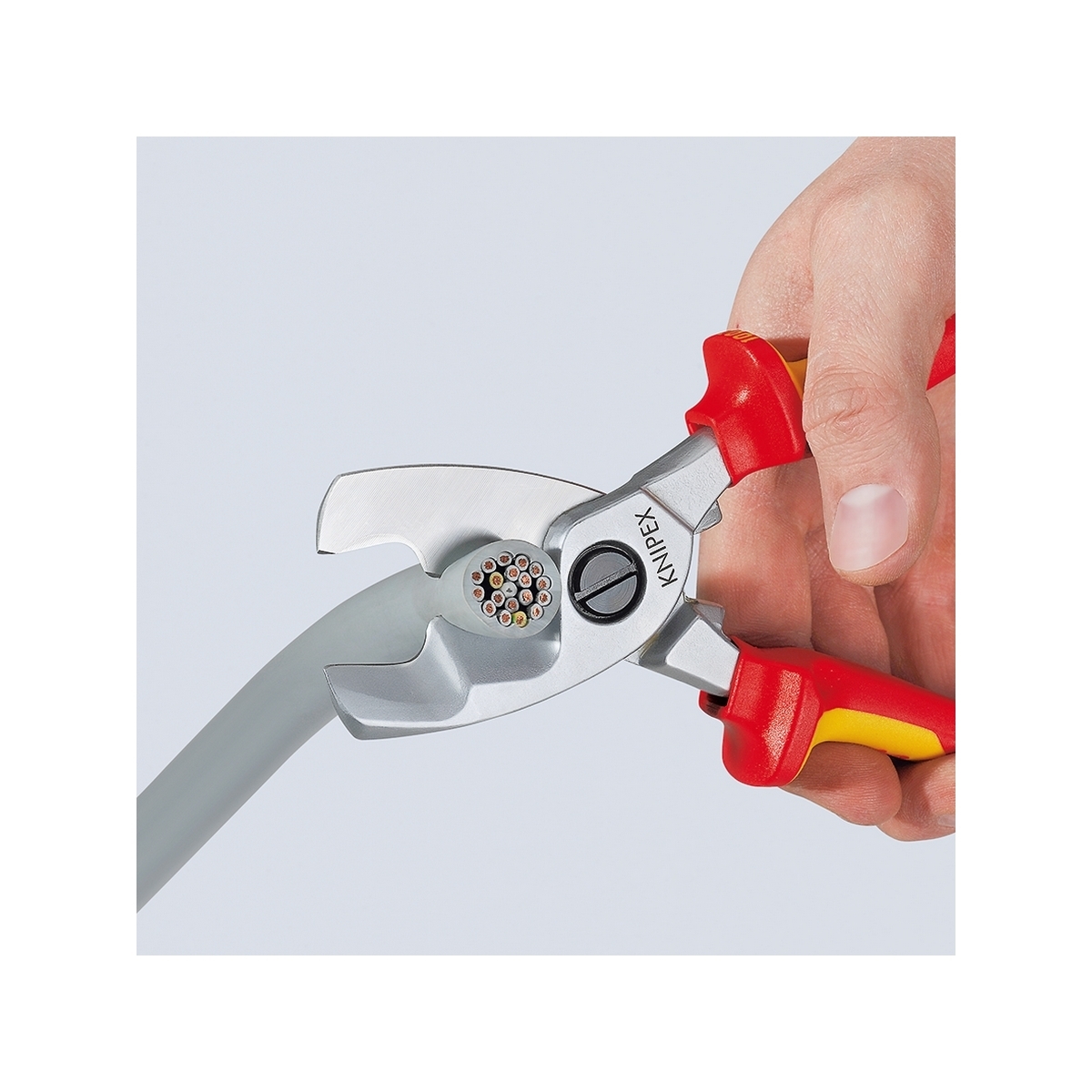 กรรไกรตัดสายไฟแบบคมตัดคู่ KNIPEX รุ่น 9516200 รูปที่ 5