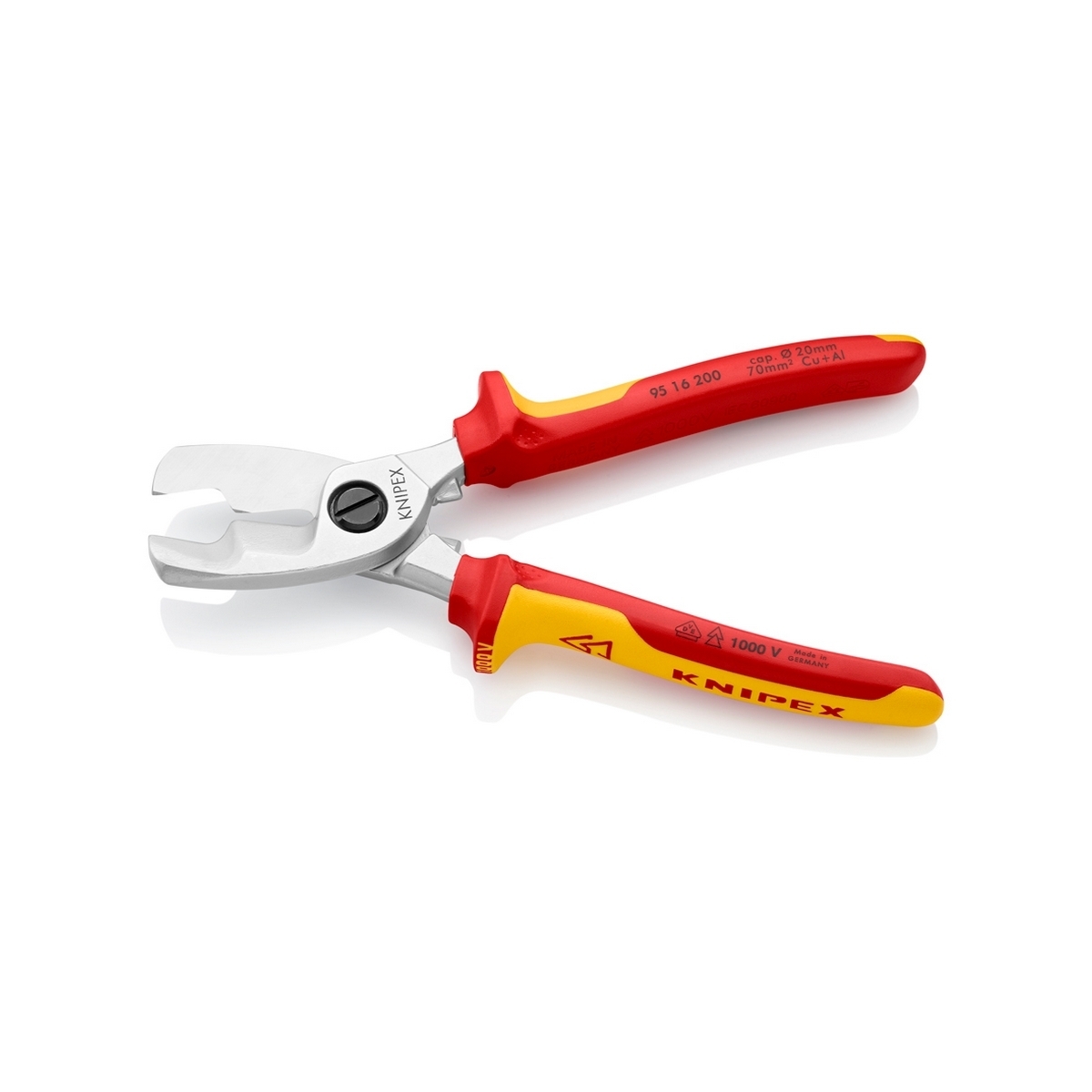 กรรไกรตัดสายไฟแบบคมตัดคู่ KNIPEX รุ่น 9516200 รูปที่ 2