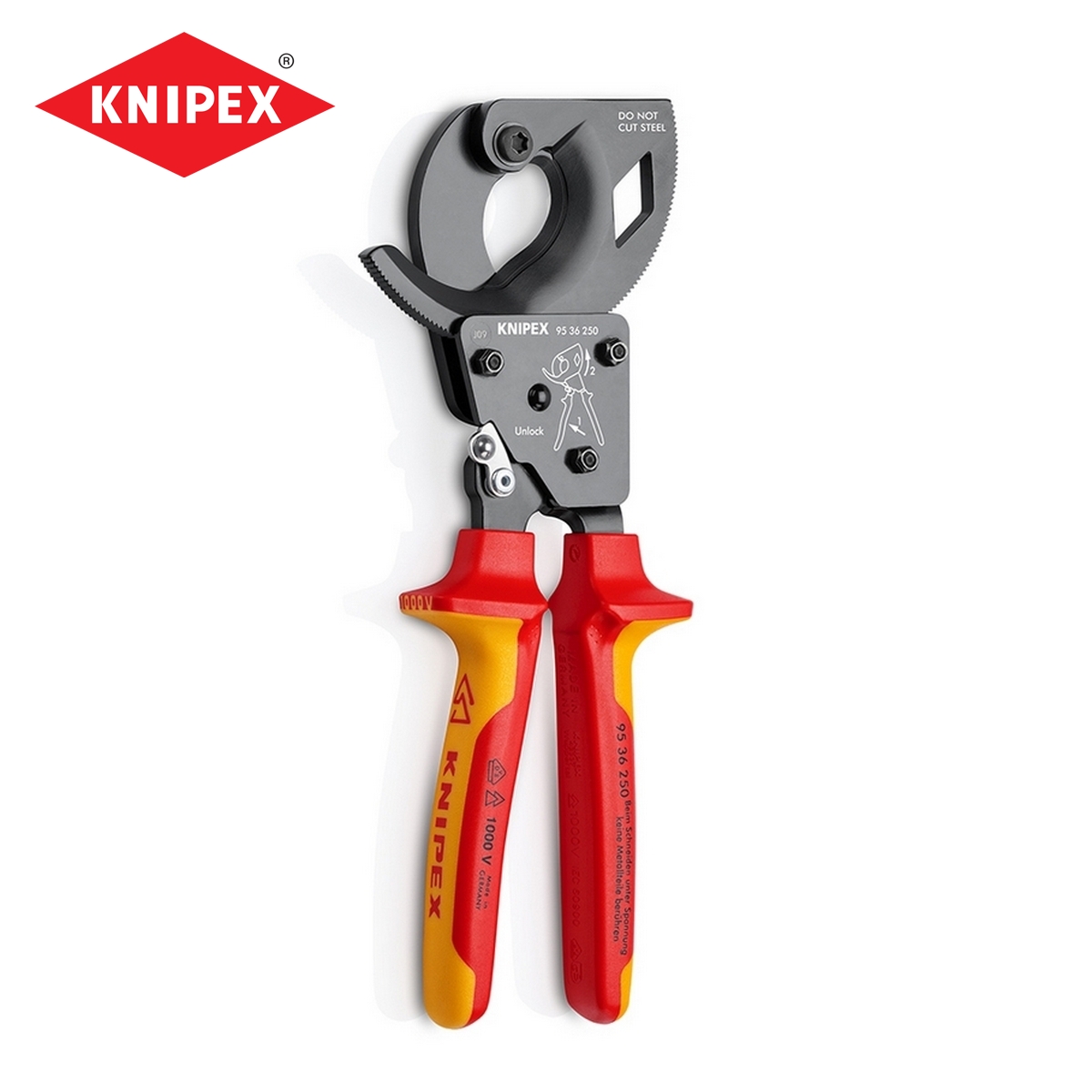 กรรไกรตัดเคเบิ้ลผ่อนแรง KNIPEX รุ่น 9536250 ราคา ฿9,792