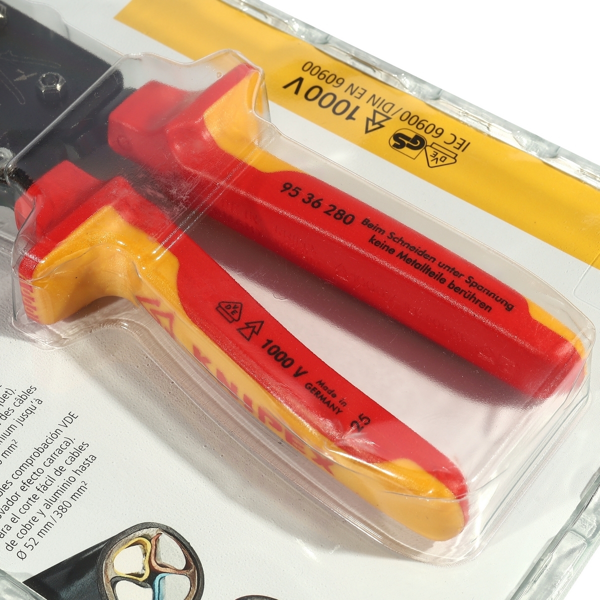 คีมตัดสายไฟแบบเฟือง ด้าม VDE 280 มม. KNIPEX รุ่น 9536280 รูปที่ 4