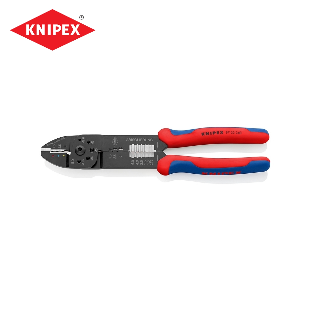 คีมย้ำหางปลาปลั้ก KNIPEX รุ่น 9722240 ราคา ฿1,117.44