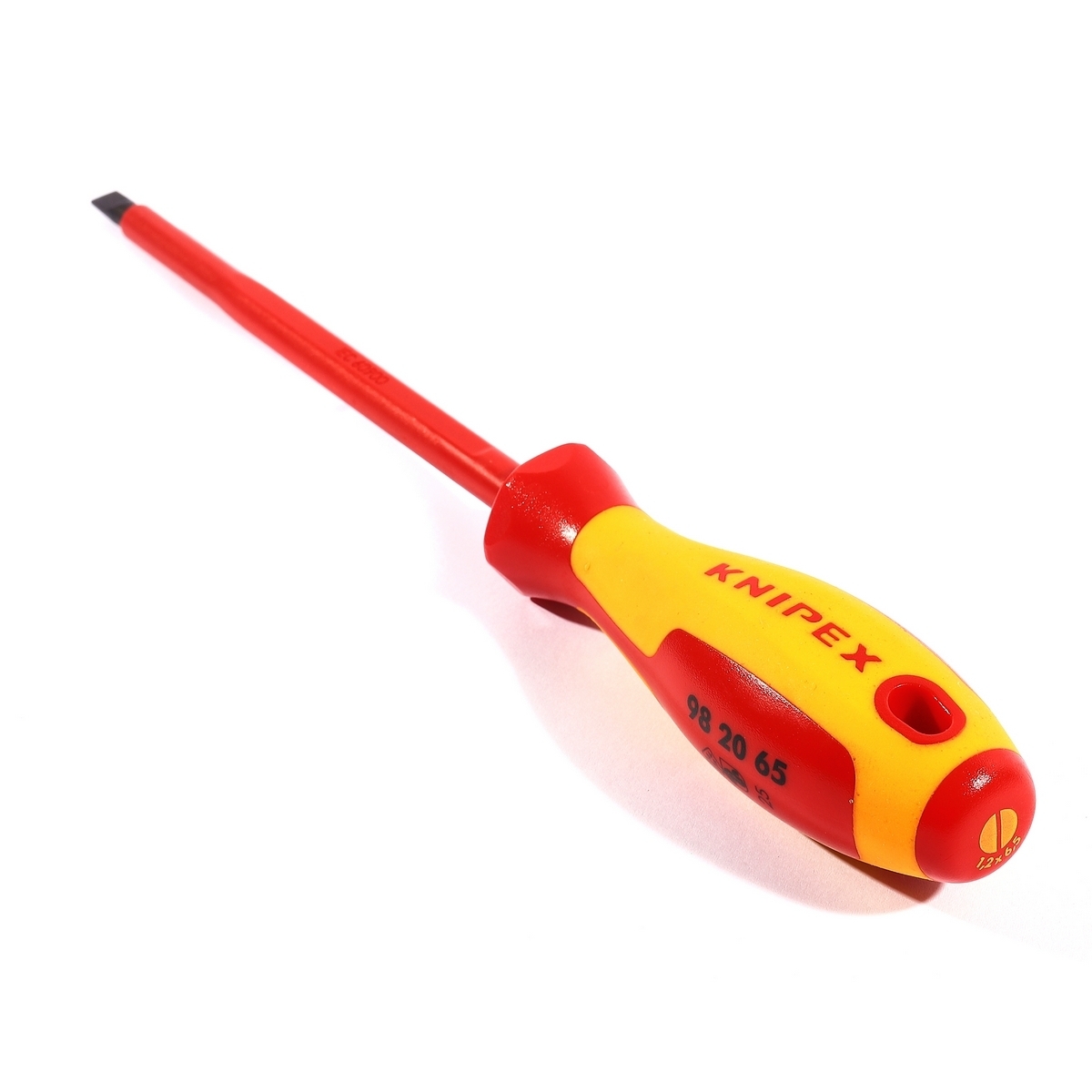 ไขควงกันไฟหัวแบน ขนาด 6.5 มม. X 150 มม. KNIPEX รุ่น 982065 รูปที่ 2