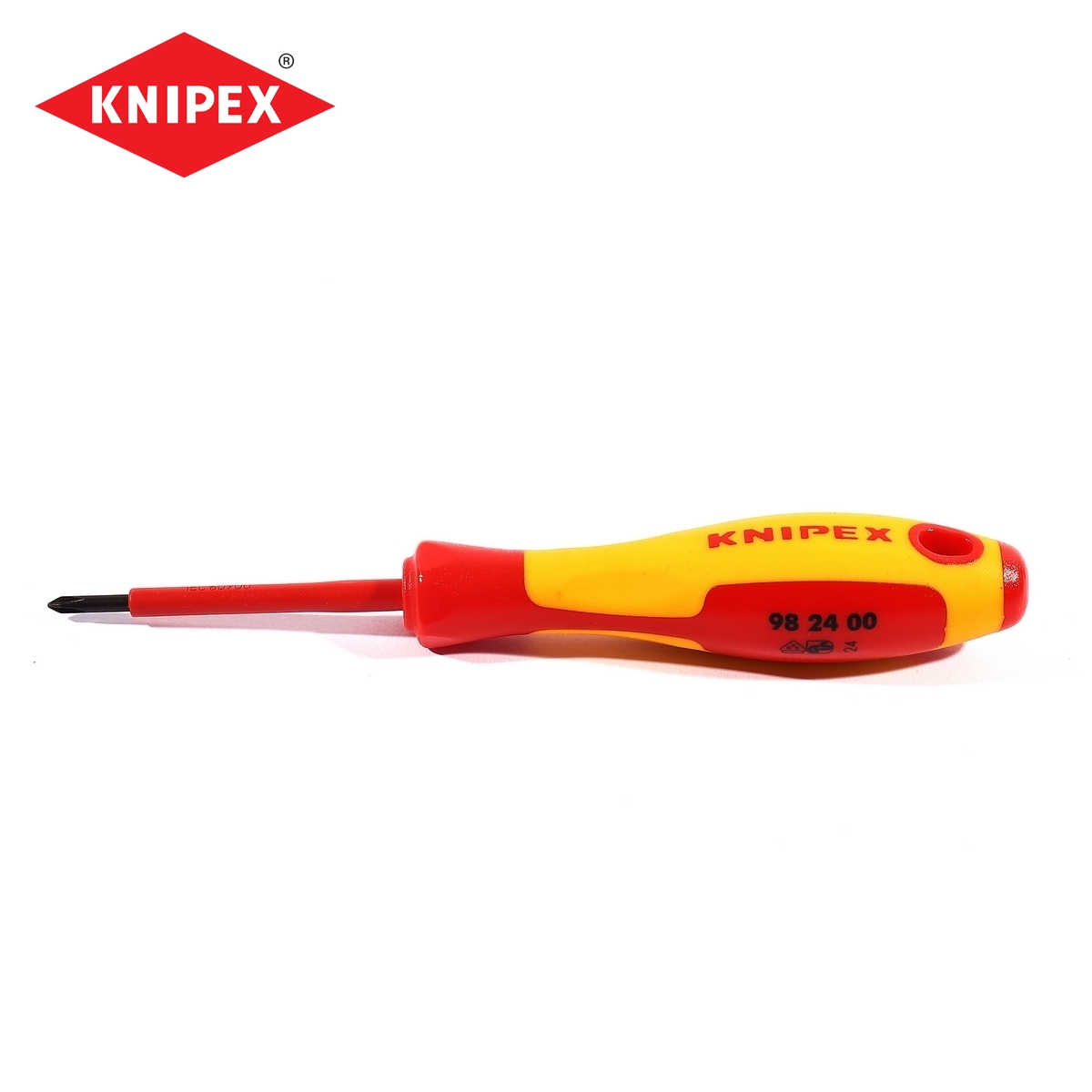 ไขควงกันไฟหัวแฉก ขนาด PH0 3 X 60 มม. KNIPEX รุ่น 982400 ราคา ฿302.64