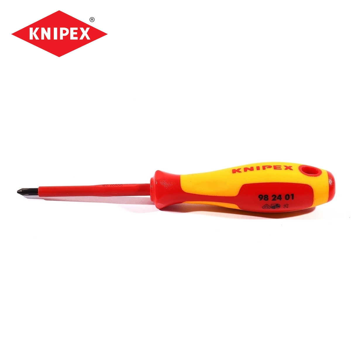 ไขควงกันไฟหัวแฉก ขนาด PH1 4.5 X 80 มม. KNIPEX รุ่น 982401 ราคา ฿360.84