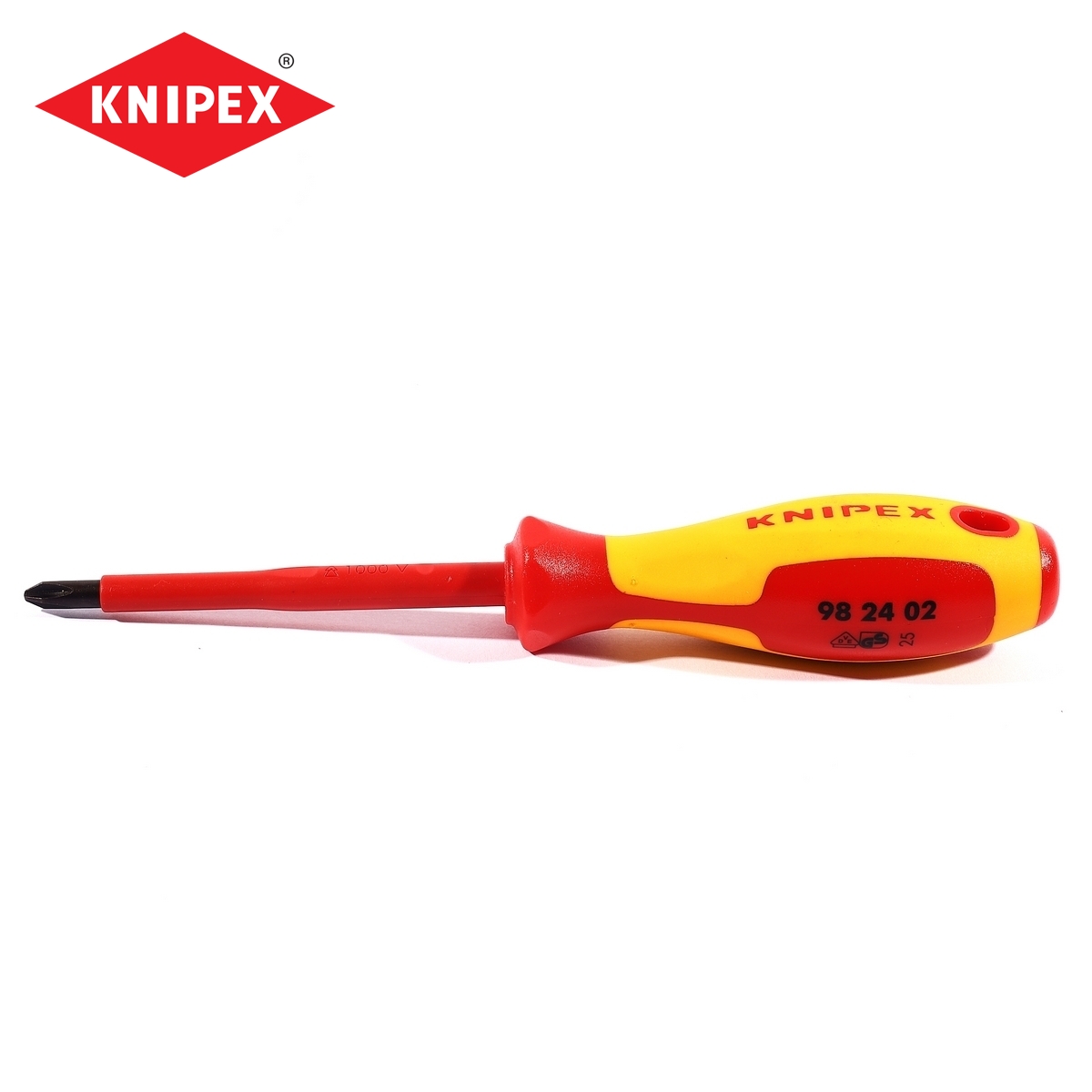 ไขควงกันไฟหัวแฉก ขนาด PH2 6 X 100 มม. KNIPEX รุ่น 982402 ราคา ฿442.32