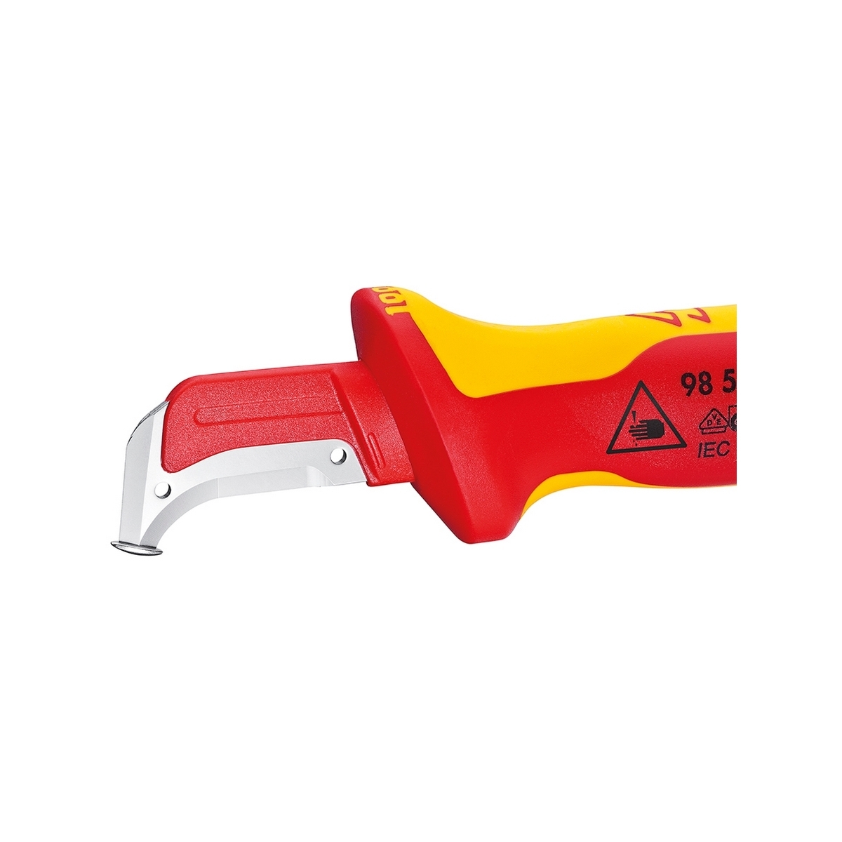 มีดปอกสายไฟพร้อมใบรองมีด ด้ามกันไฟ KNIPEX รุ่น 9855 รูปที่ 3