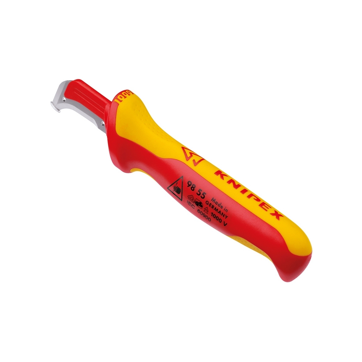 มีดปอกสายไฟพร้อมใบรองมีด ด้ามกันไฟ KNIPEX รุ่น 9855 รูปที่ 2