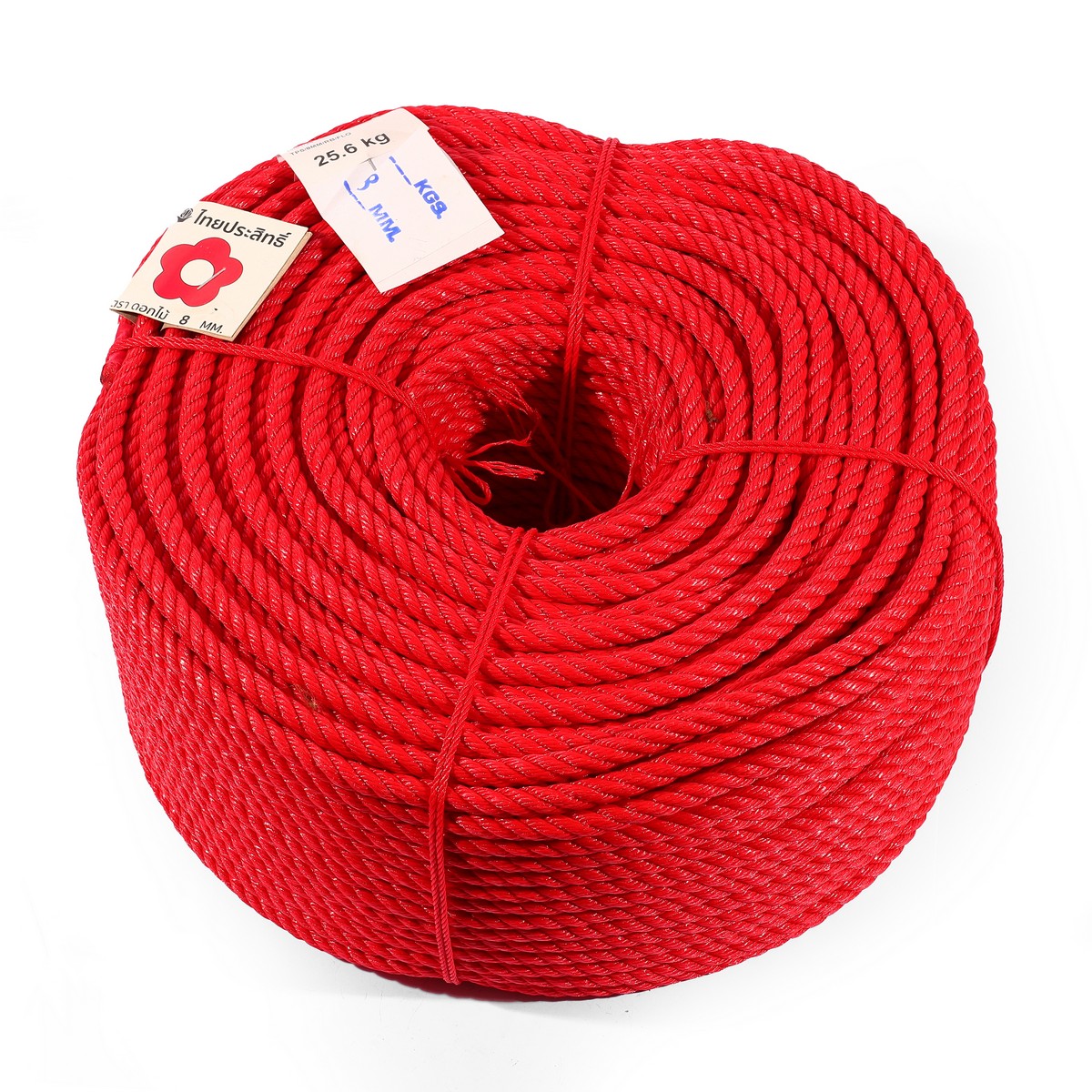 ตราดอกไม้ สีแดง เชือกไนล่อน 8 มม.(B) KT ราคา ฿615.6