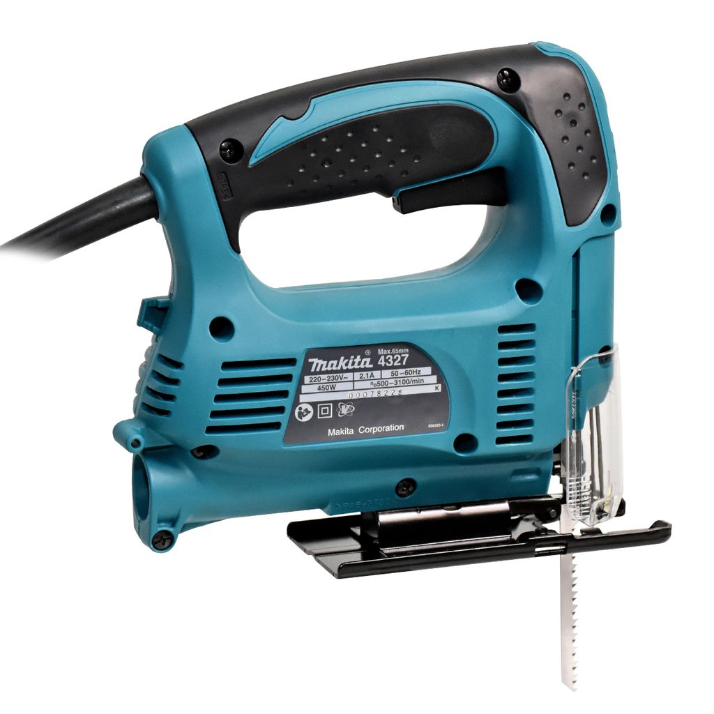 MAKITA เลื่อยจิ๊กซอว์ปรับรอบ B-TYPE กำลังไฟ 450 วัตต์ รุ่น 4327 ความยาวช่วงชัก 18 มม. (11/16 นิ้ว) ความเร็วช่วงชัก 500 - 3,100 จังหวะ/นาที มีระบบกำจัดฝุ่น ฉนวน 2 ชั้น (มากีต้า) รูปที่ 3