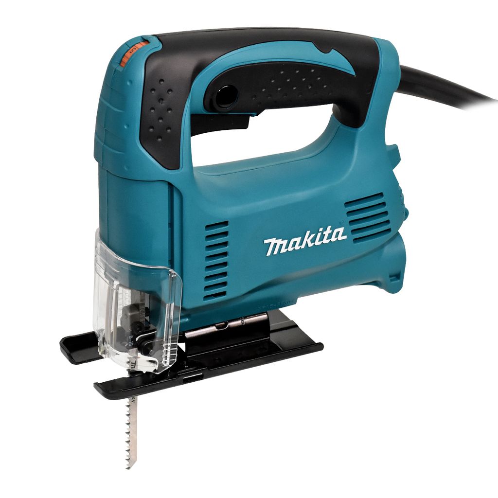 MAKITA เลื่อยจิ๊กซอว์ปรับรอบ B-TYPE กำลังไฟ 450 วัตต์ รุ่น 4327 ความยาวช่วงชัก 18 มม. (11/16 นิ้ว) ความเร็วช่วงชัก 500 - 3,100 จังหวะ/นาที มีระบบกำจัดฝุ่น ฉนวน 2 ชั้น (มากีต้า) ราคา ฿2,266