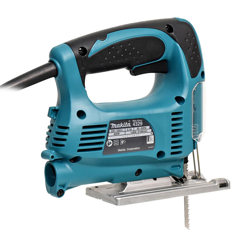 MAKITA เลื่อยจิ๊กซอว์ปรับรอบแบบเตะ B-TYPE กำลังไฟ 450 วัตต์ รุ่น 4329 ความยาวช่วงชัก 18 มม. (11/16 นิ้ว) ความเร็วช่วงชัก 500 - 3,100 จังหวะ/นาที มีระบบกำจัดฝุ่น ฉนวน 2 ชั้น (มากีต้า) รูปที่ 3