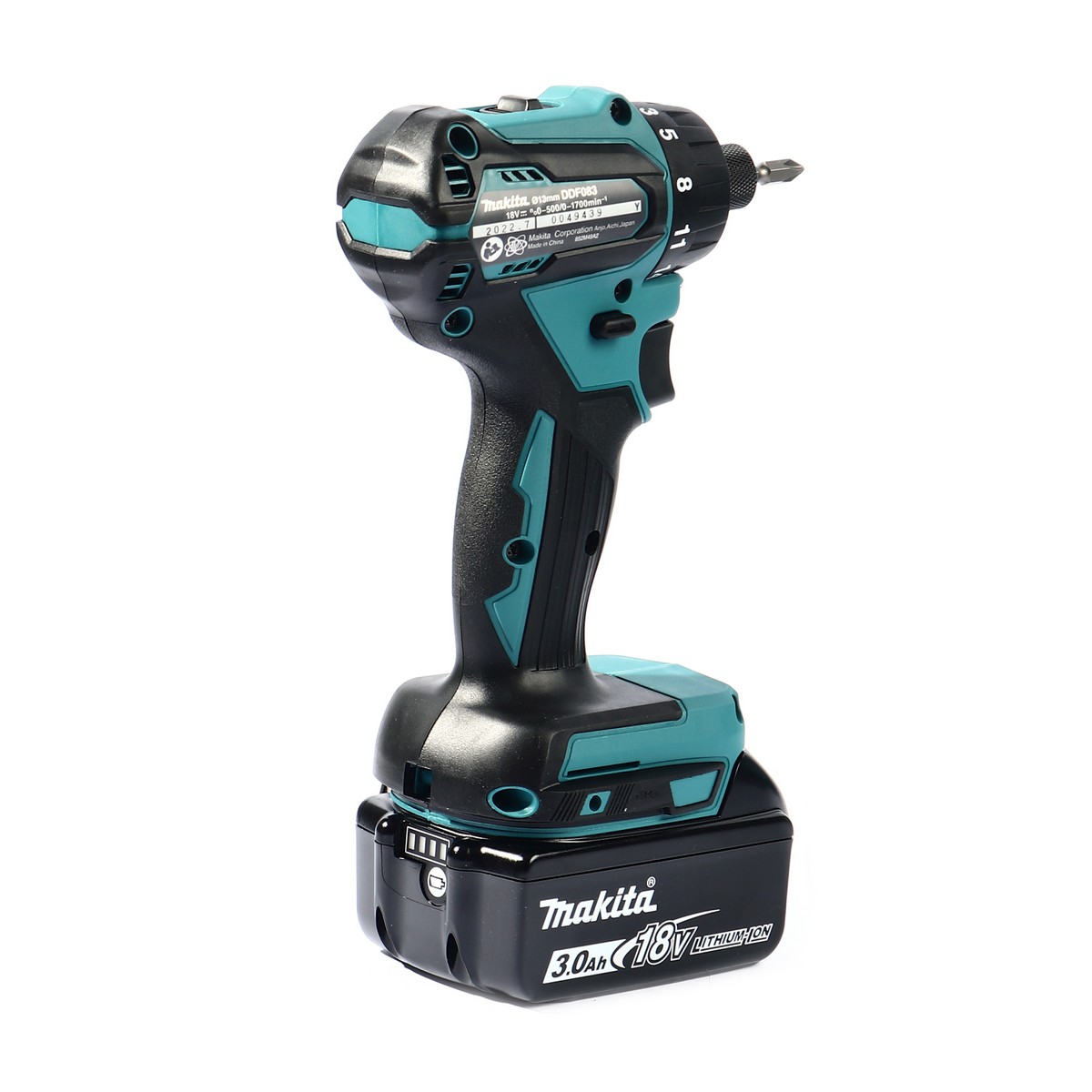 MAKITA สว่านไขควงคลัช 18 โวลต์ รุ่น DDF083RFE (รวมแบตเตอรี่และแท่นชาร์จ) ความเร็วรอบตัวเปล่า (สูง) 0 - 1,700 รอบ/นาที (มากีต้า) รูปที่ 4