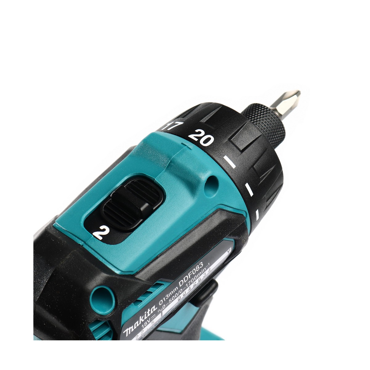 MAKITA สว่านไขควงคลัช 18 โวลต์ รุ่น DDF083Z (ไม่รวมแบตเตอรี่และแท่นชาร์จ) ความเร็วรอบตัวเปล่า (สูง) 0 - 1,700 รอบ/นาที (มากีต้า) รูปที่ 4