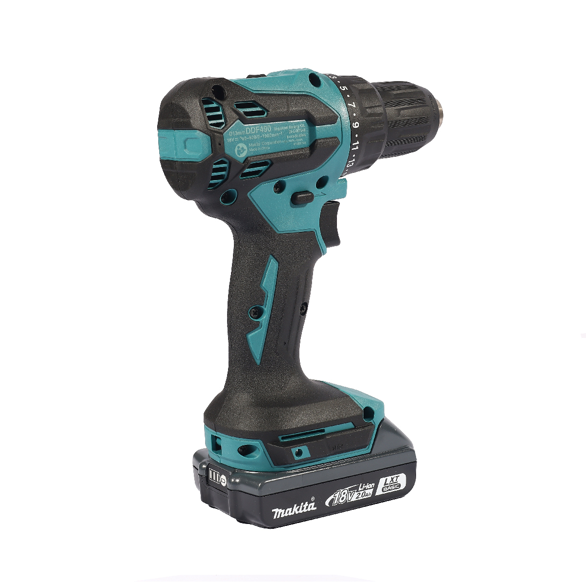 MAKITA สว่านไขควงไร้สาย 18 โวลต์ 13 มม. (1/2 นิ้ว) รุ่น DDF490WVE แรงบิดยึดสูงสุด 50 นิวตันเมตร (รวมแบตเตอรี่และแท่นชาร์จ) (มากีต้า) รูปที่ 4