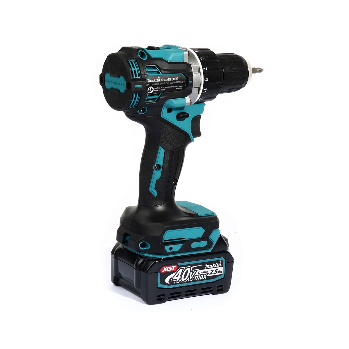 MAKITA สว่านไขควงไร้สาย 40 โวลต์ รุ่น DF002GD101 (รวมแบตเตอรี่และแท่นชาร์จ) ความเร็วรอบตัวเปล่า (สูง) 0 - 2,200 รอบ/นาที (มากีต้า) รูปที่ 4