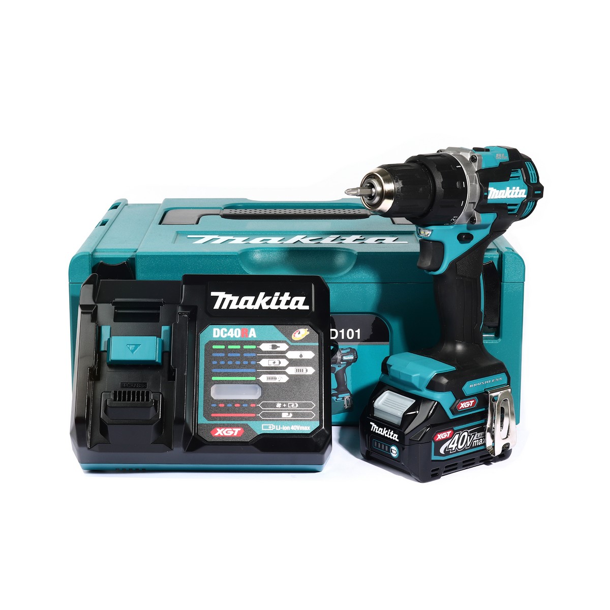 MAKITA สว่านไขควงไร้สาย 40 โวลต์ รุ่น DF002GD101 (รวมแบตเตอรี่และแท่นชาร์จ) ความเร็วรอบตัวเปล่า (สูง) 0 - 2,200 รอบ/นาที (มากีต้า) ราคา ฿11,275