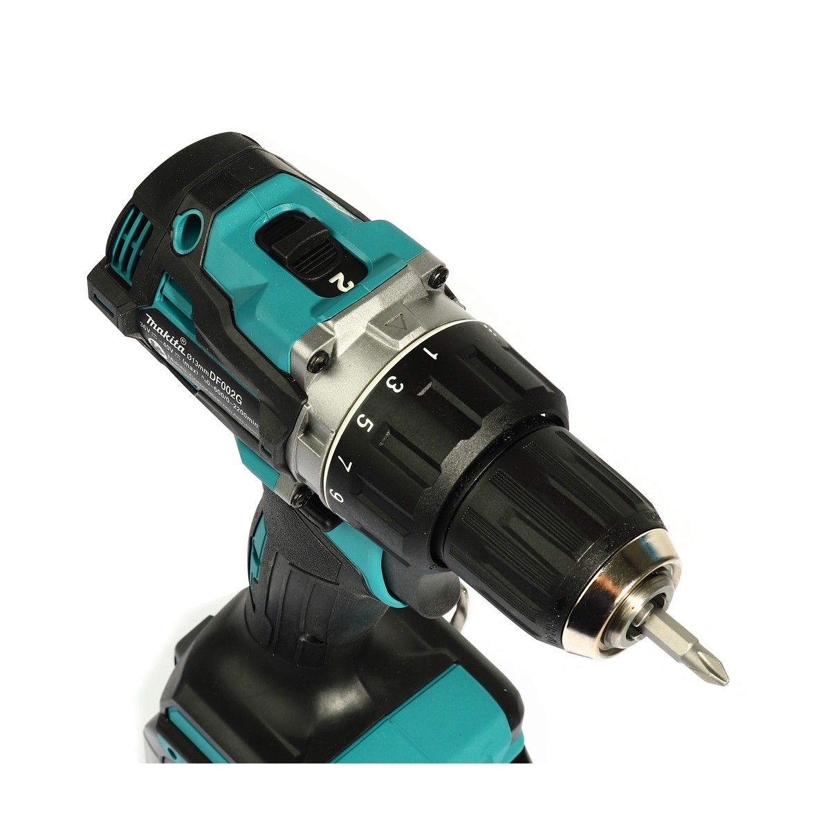 MAKITA สว่านไขควงไร้สาย 40 โวลต์ รุ่น DF002GD101 (รวมแบตเตอรี่และแท่นชาร์จ) ความเร็วรอบตัวเปล่า (สูง) 0 - 2,200 รอบ/นาที (มากีต้า) รูปที่ 5