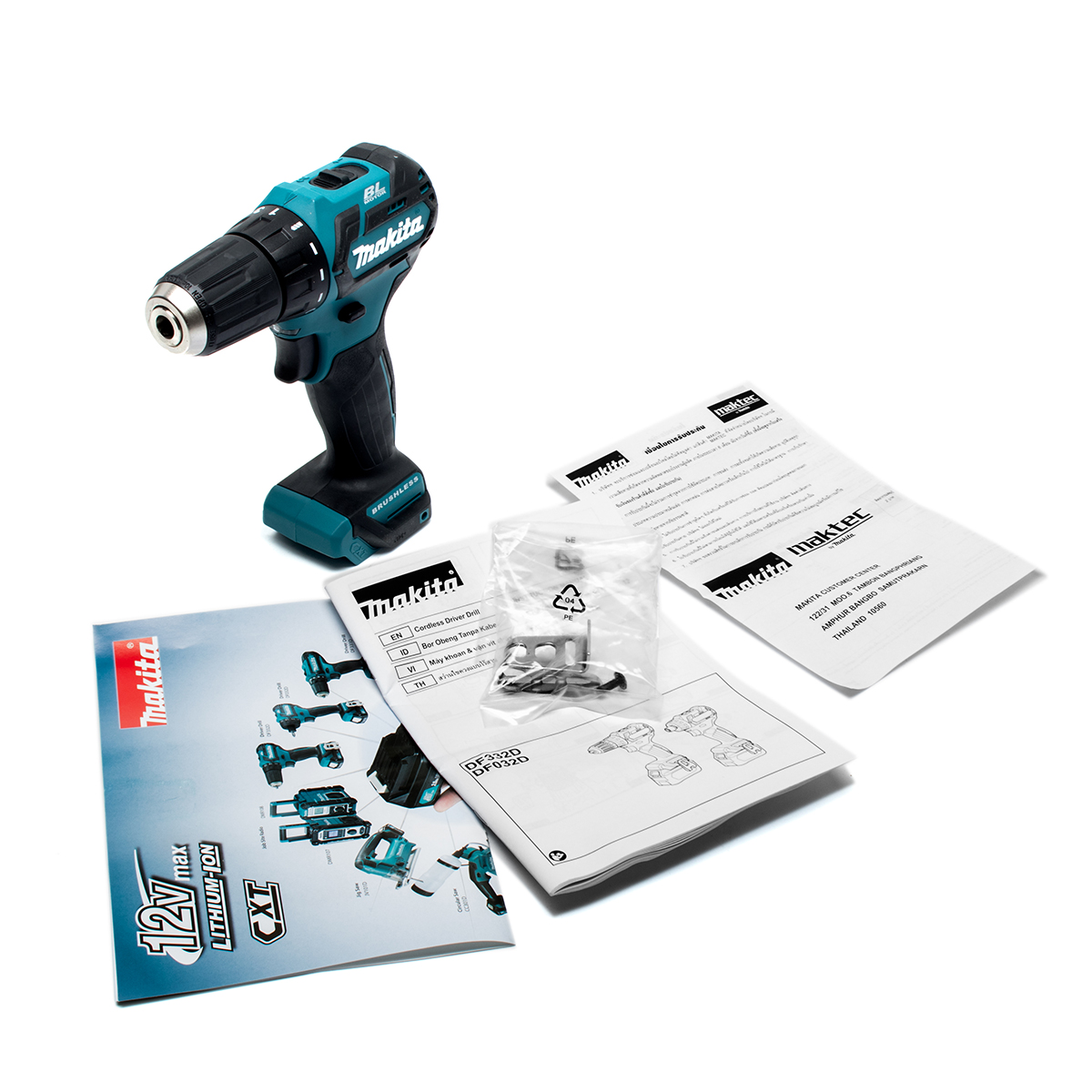 MAKITA สว่านไขควงไร้สาย 12 โวลต์ รุ่น DF332DZ (ไม่รวมแบตเตอรี่และแท่นชาร์จ) ความเร็วรอบตัวเปล่า (สูง) 0 - 1,500 รอบ/นาที (มากีต้า) รูปที่ 4